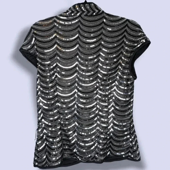 Cartise Vintage Cap Sleeve Sequin Evening Top - Picture 4 of 6
